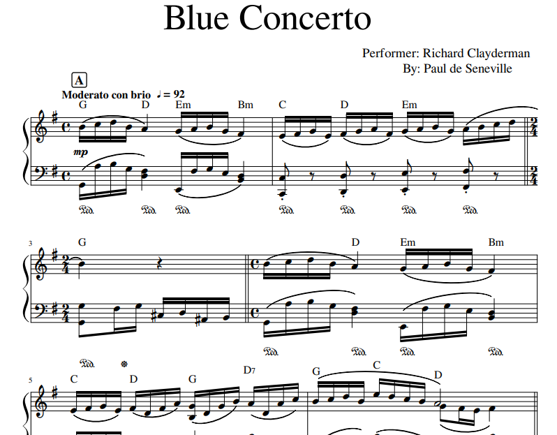 Paul de Seneville - Blue Concerto for piano